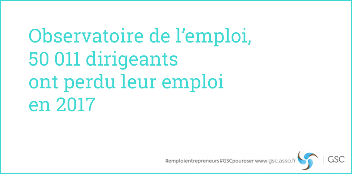 Observatoire de l’emploi des entrepreneurs : 50 011 dirigeants ont perdu leur emploi en 2017